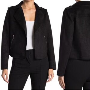 T Tahari Black Suede Moto Jacket New! without tags